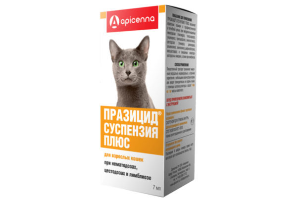 Apicenna Празицид-суспензия Плюс для кошек 7 мл