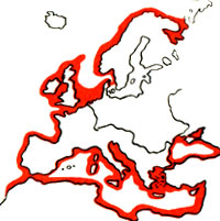 Распространение европейской речной камбалы