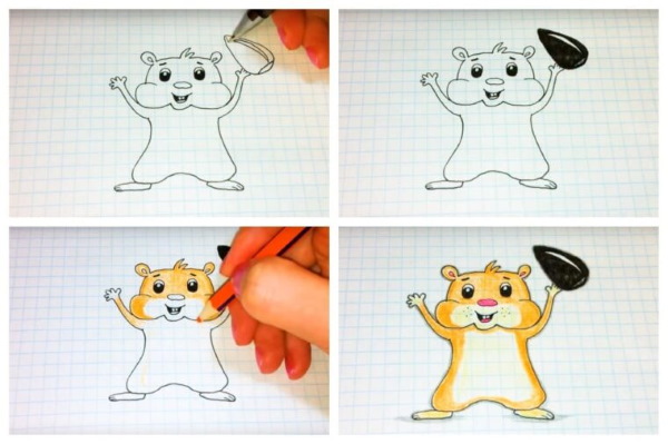 мышь с карандашом